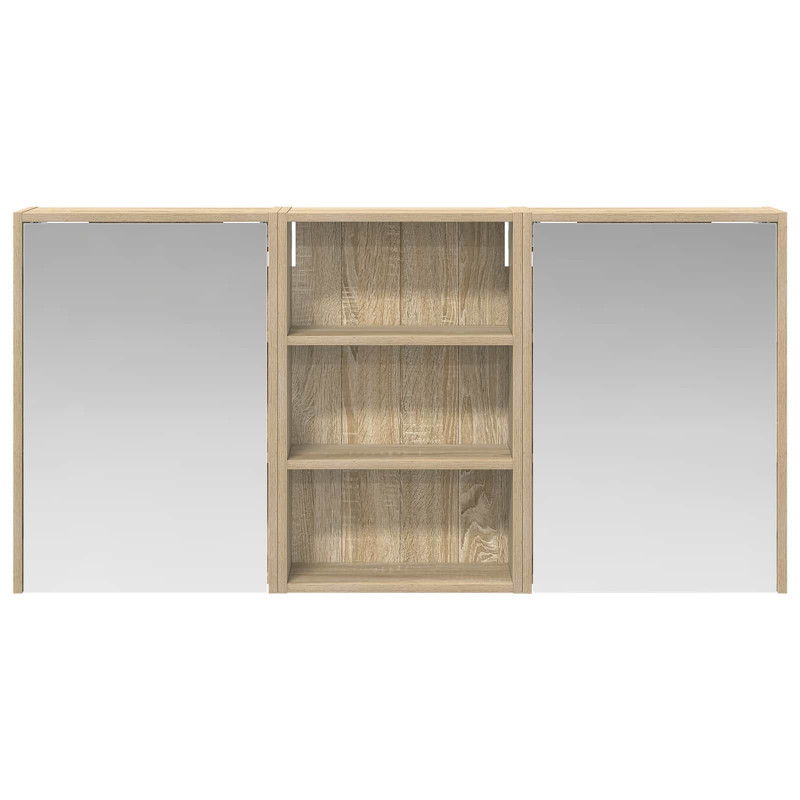 Zestaw Szafek Łazienkowych z półką 3 pcs 126 x 16 x 62.5 cm