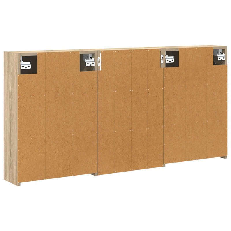 Zestaw Szafek Łazienkowych z półką 3 pcs 126 x 16 x 62.5 cm