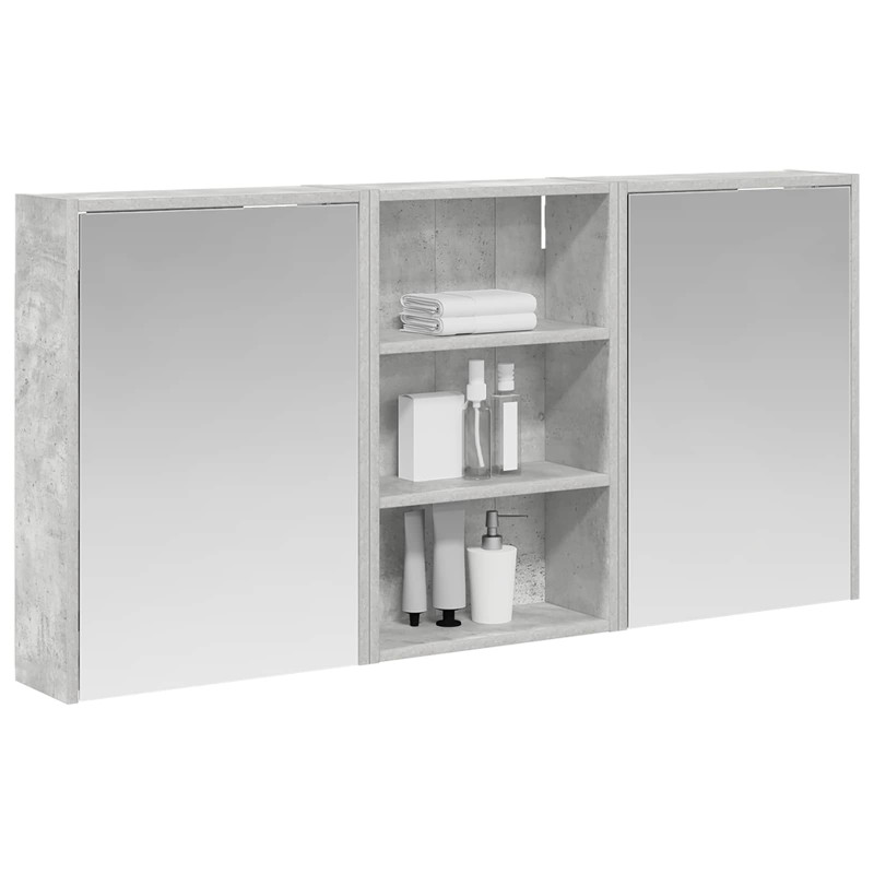 Zestaw Szafek Łazienkowych z półką 3 pcs 126 x 16 x 62.5 cm