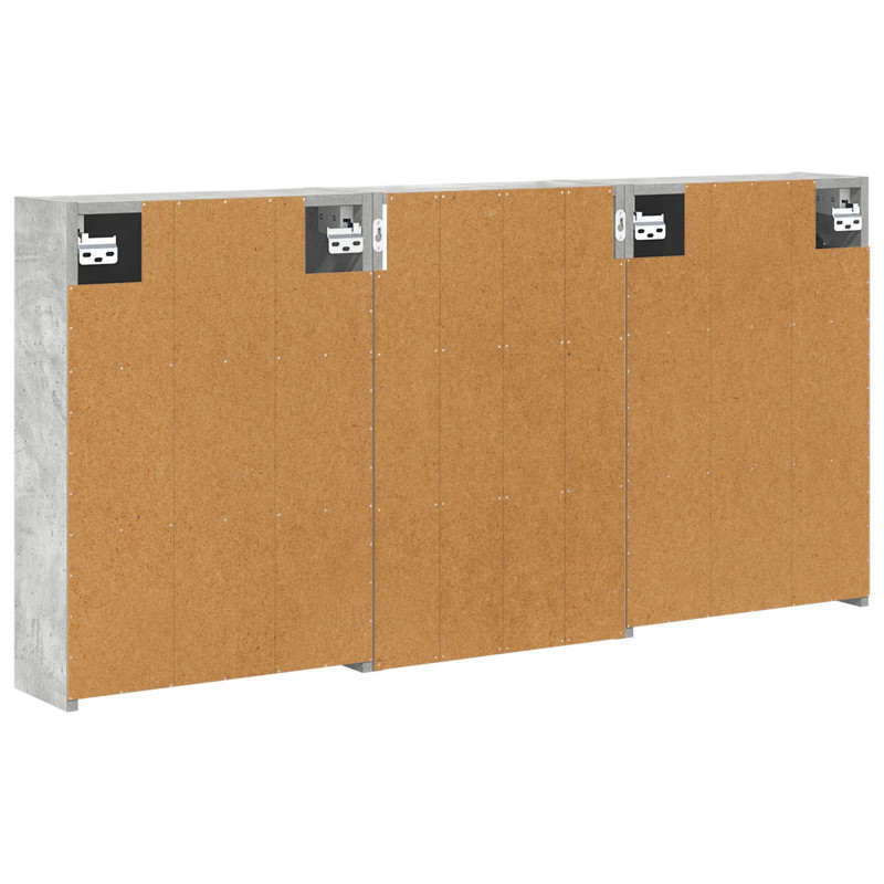 Zestaw Szafek Łazienkowych z półką 3 pcs 126 x 16 x 62.5 cm