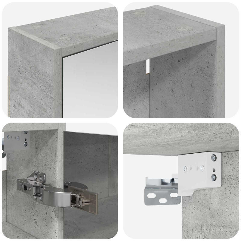 Zestaw Szafek Łazienkowych z półką 3 pcs 126 x 16 x 62.5 cm