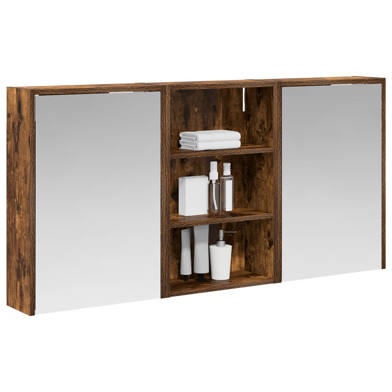 Zestaw Szafek Łazienkowych z półką 3 pcs 126 x 16 x 62.5 cm