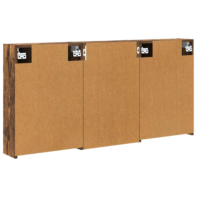 Zestaw Szafek Łazienkowych z półką 3 pcs 126 x 16 x 62.5 cm