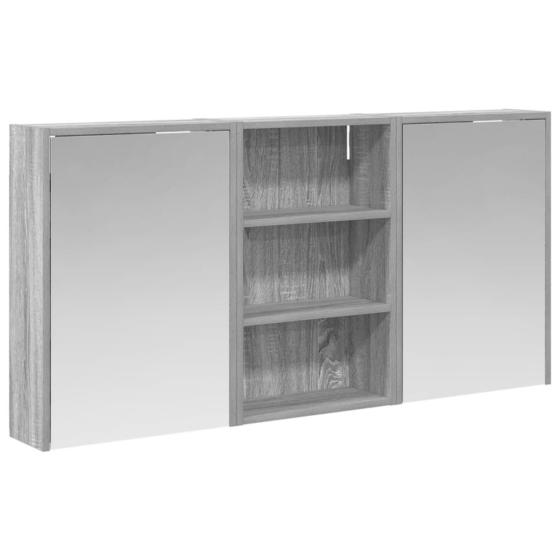 Zestaw Szafek Łazienkowych z półką 3 pcs 126 x 16 x 62.5 cm