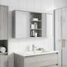 Zestaw Szafek Łazienkowych z półką 3 pcs 126 x 16 x 62.5 cm