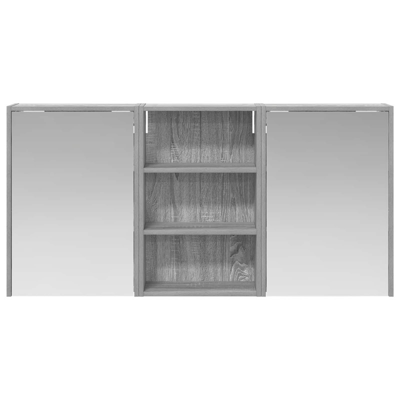 Zestaw Szafek Łazienkowych z półką 3 pcs 126 x 16 x 62.5 cm