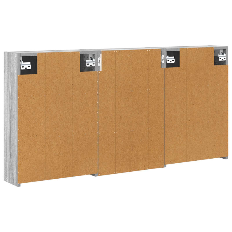 Zestaw Szafek Łazienkowych z półką 3 pcs 126 x 16 x 62.5 cm