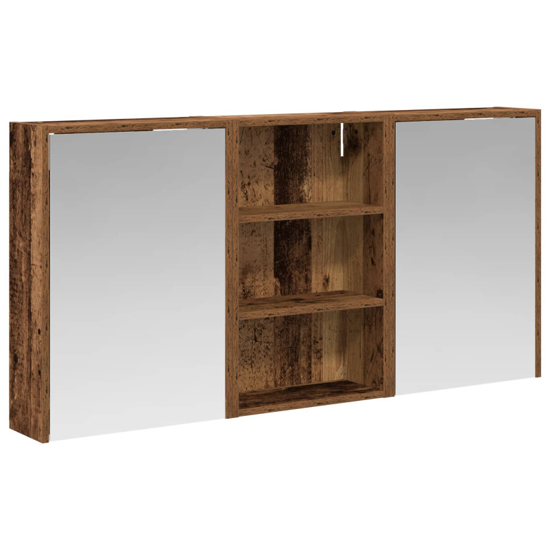 Zestaw Szafek Łazienkowych z półką 3 pcs 126 x 16 x 62.5 cm