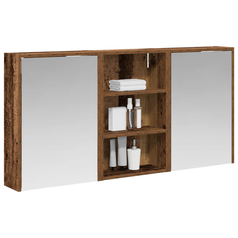Zestaw Szafek Łazienkowych z półką 3 pcs 126 x 16 x 62.5 cm