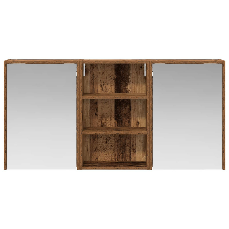 Zestaw Szafek Łazienkowych z półką 3 pcs 126 x 16 x 62.5 cm