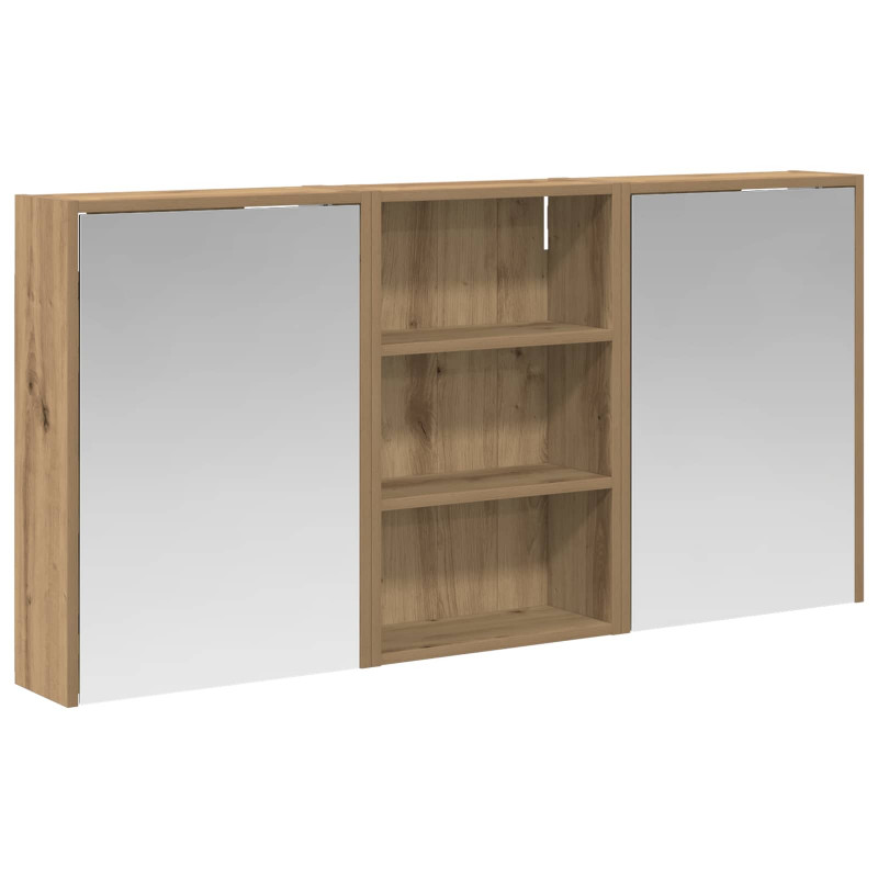 Zestaw Szafek Łazienkowych z półką 3 pcs 126 x 16 x 62.5 cm