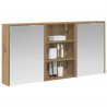 Zestaw Szafek Łazienkowych z półką 3 pcs 126 x 16 x 62.5 cm