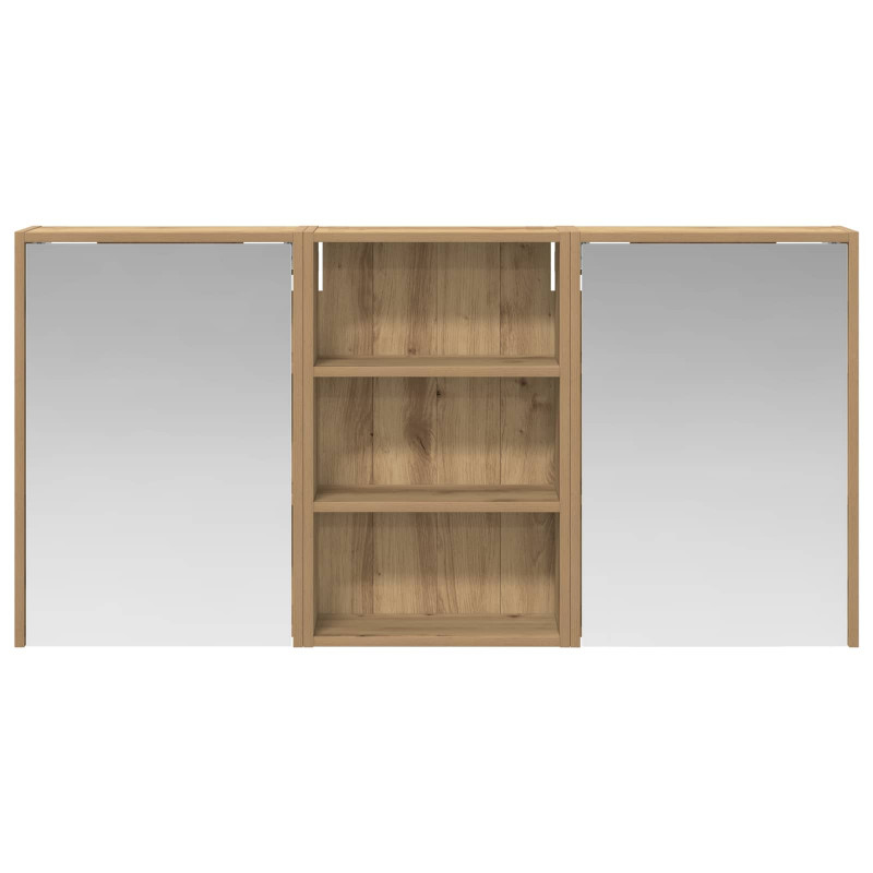 Zestaw Szafek Łazienkowych z półką 3 pcs 126 x 16 x 62.5 cm