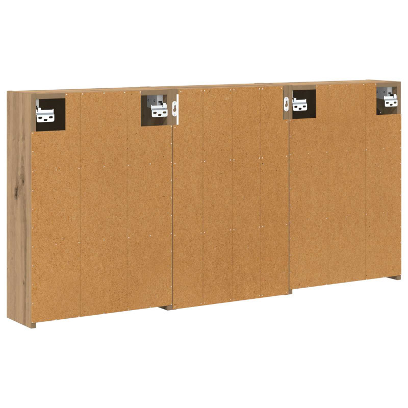 Zestaw Szafek Łazienkowych z półką 3 pcs 126 x 16 x 62.5 cm