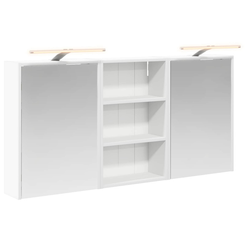 Zestaw Szafek Łazienkowych z półką 3 pcs 126 x 16 x 62.5 cm