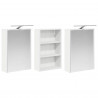 Zestaw Szafek Łazienkowych z półką 3 pcs 126 x 16 x 62.5 cm