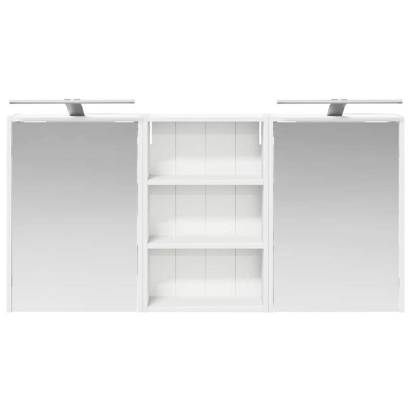 Zestaw Szafek Łazienkowych z półką 3 pcs 126 x 16 x 62.5 cm