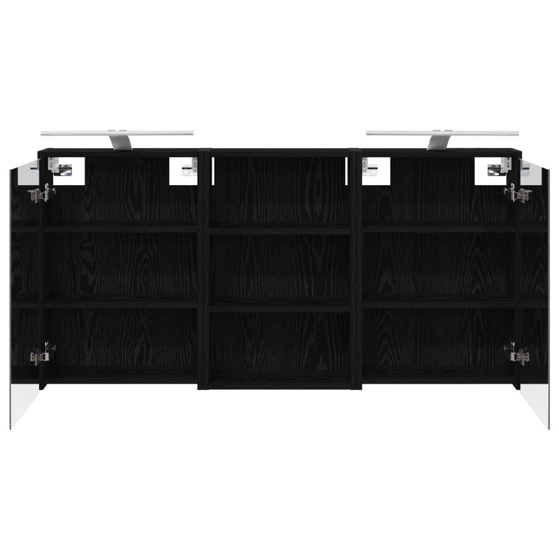 Zestaw Szafek Łazienkowych z półką 3 pcs 126 x 16 x 62.5 cm