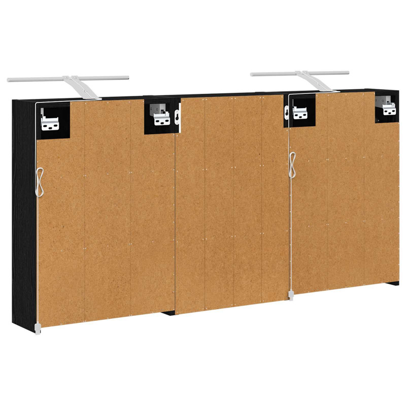 Zestaw Szafek Łazienkowych z półką 3 pcs 126 x 16 x 62.5 cm