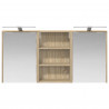 Zestaw Szafek Łazienkowych z półką 3 pcs 126 x 16 x 62.5 cm
