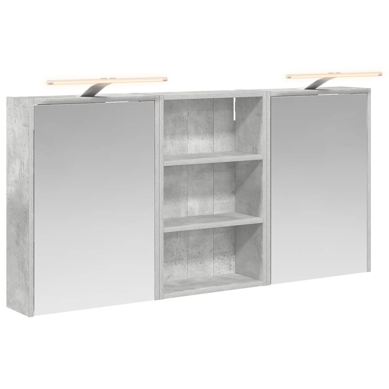 Zestaw Szafek Łazienkowych z półką 3 pcs 126 x 16 x 62.5 cm