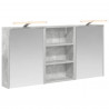Zestaw Szafek Łazienkowych z półką 3 pcs 126 x 16 x 62.5 cm