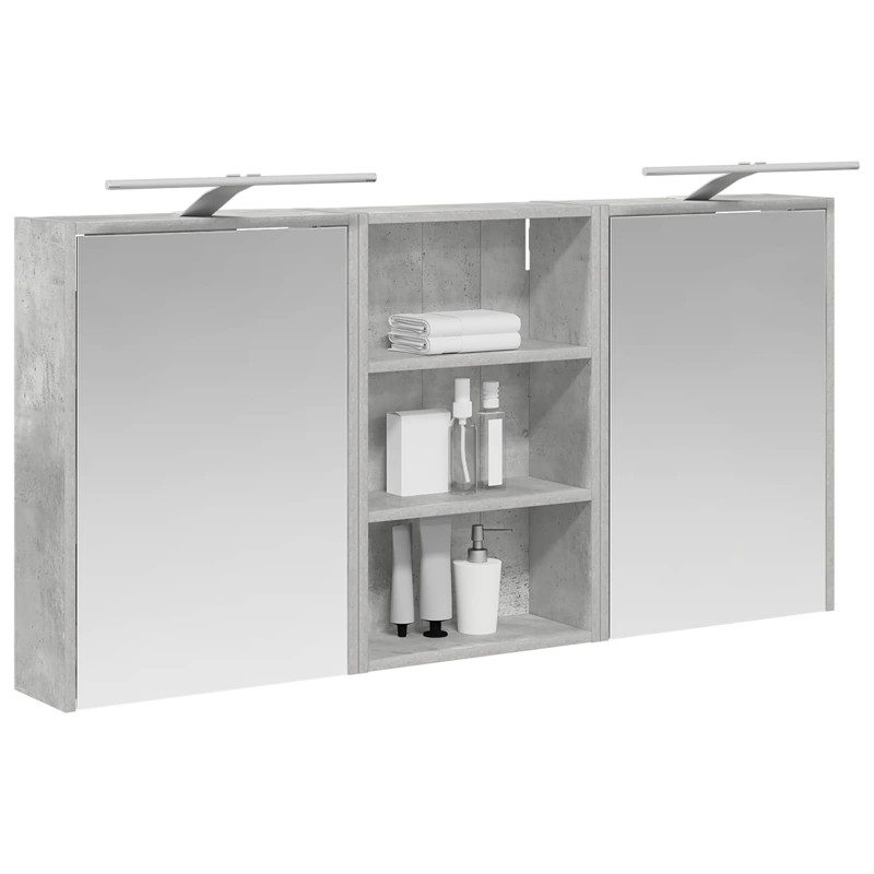 Zestaw Szafek Łazienkowych z półką 3 pcs 126 x 16 x 62.5 cm