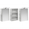 Zestaw Szafek Łazienkowych z półką 3 pcs 126 x 16 x 62.5 cm