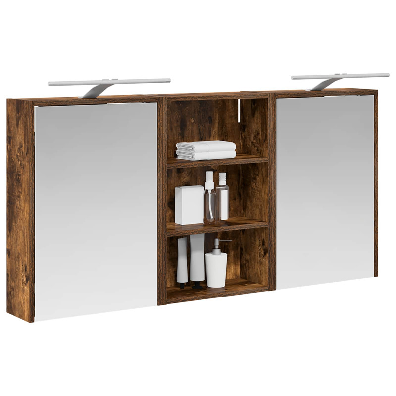 Zestaw Szafek Łazienkowych z półką 3 pcs 126 x 16 x 62.5 cm