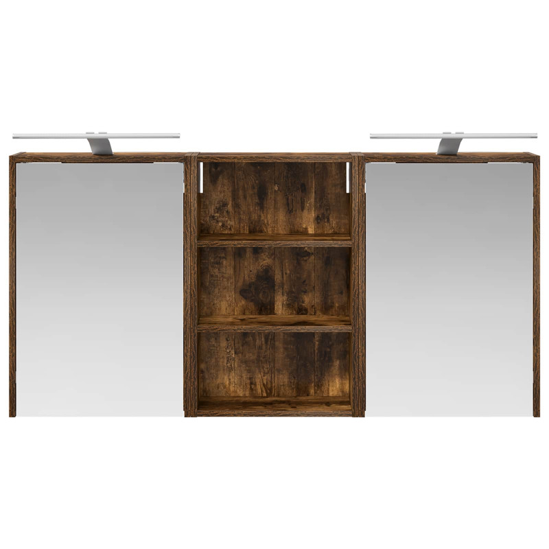 Zestaw Szafek Łazienkowych z półką 3 pcs 126 x 16 x 62.5 cm