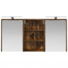 Zestaw Szafek Łazienkowych z półką 3 pcs 126 x 16 x 62.5 cm