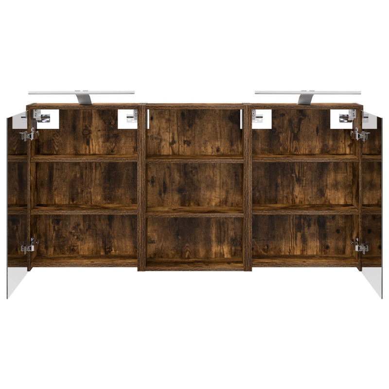 Zestaw Szafek Łazienkowych z półką 3 pcs 126 x 16 x 62.5 cm