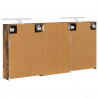 Zestaw Szafek Łazienkowych z półką 3 pcs 126 x 16 x 62.5 cm