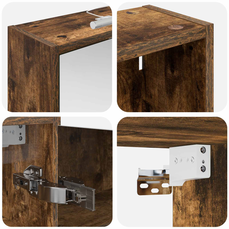 Zestaw Szafek Łazienkowych z półką 3 pcs 126 x 16 x 62.5 cm