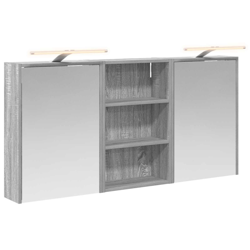 Zestaw Szafek Łazienkowych z półką 3 pcs 126 x 16 x 62.5 cm