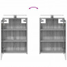 Zestaw Szafek Łazienkowych z półką 3 pcs 126 x 16 x 62.5 cm