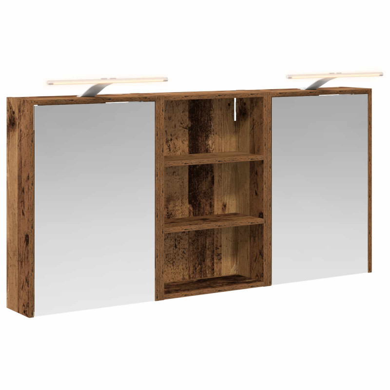 Zestaw Szafek Łazienkowych z półką 3 pcs 126 x 16 x 62.5 cm