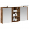 Zestaw Szafek Łazienkowych z półką 3 pcs 126 x 16 x 62.5 cm