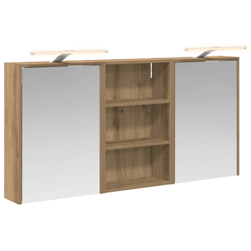 Zestaw Szafek Łazienkowych z półką 3 pcs 126 x 16 x 62.5 cm