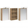 Zestaw Szafek Łazienkowych z półką 3 pcs 126 x 16 x 62.5 cm