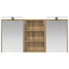 Zestaw Szafek Łazienkowych z półką 3 pcs 126 x 16 x 62.5 cm