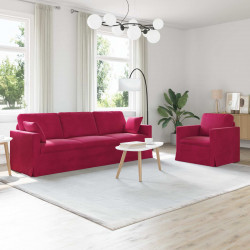 Zestaw Sof 2 pcs Czerwone wino 228 x 78 x 80 cm Aksamit