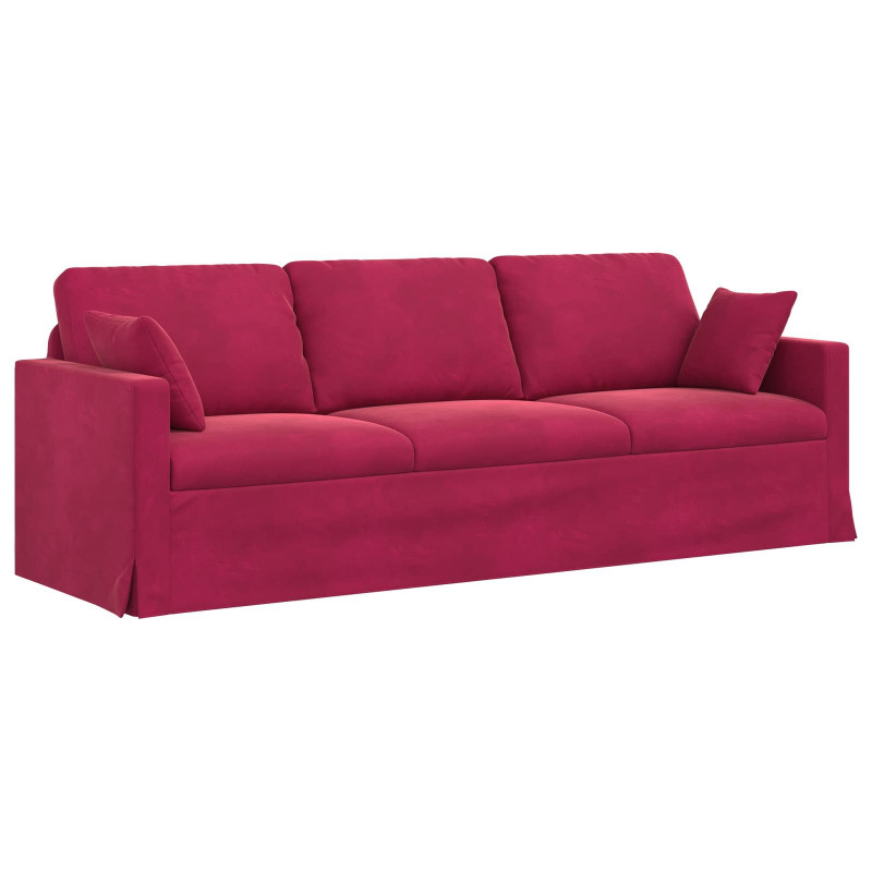 Zestaw Sof 2 pcs Czerwone wino 228 x 78 x 80 cm Aksamit