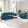 Zestaw Sof 2 pcs Niebieski 228 x 78 x 80 cm Aksamit