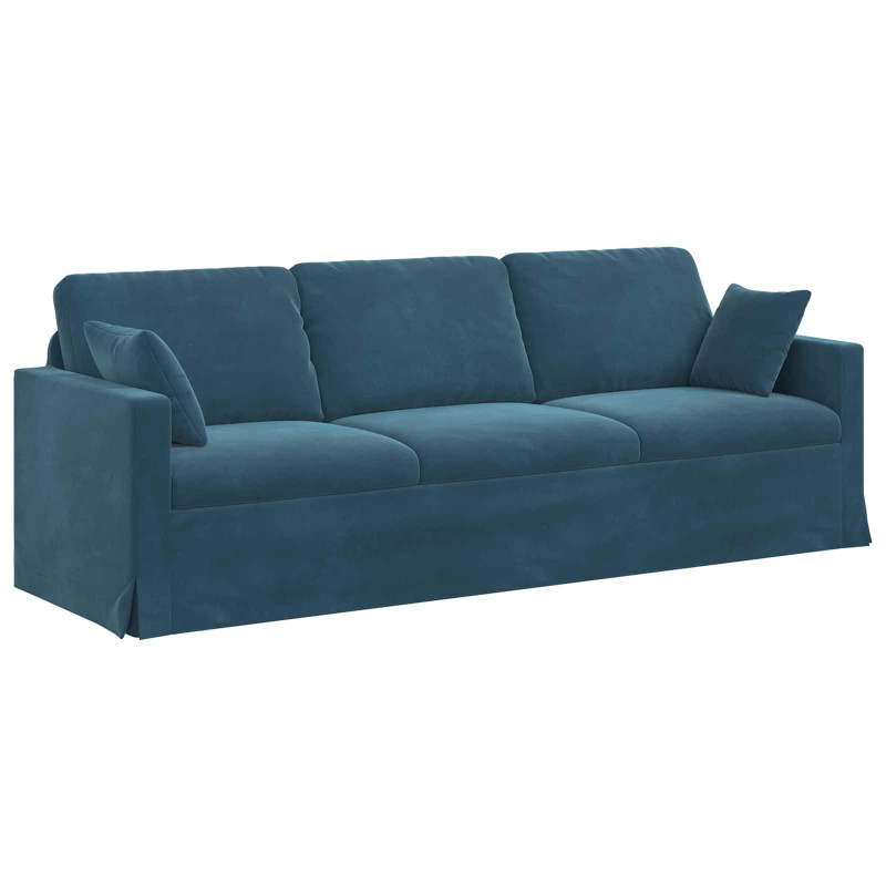 Zestaw Sof 2 pcs Niebieski 228 x 78 x 80 cm Aksamit
