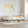 Sofa rozsuwana z szufladami, bez materaca, 90x190 cm
