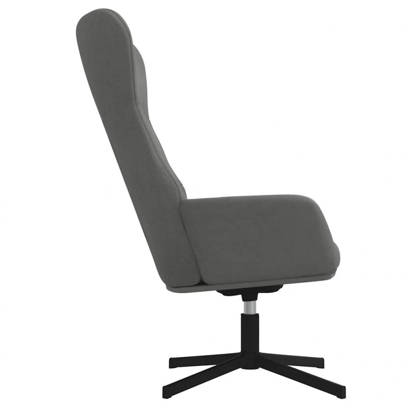 Fotel, ciemnoszary, obity aksamitem
