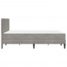 Rama łóżka z materacem Jasnoszary 120 x 190 cm Aksamit