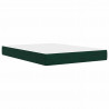Rama łóżka z materacem Ciemna zieleń 140 x 190 cm Aksamit
