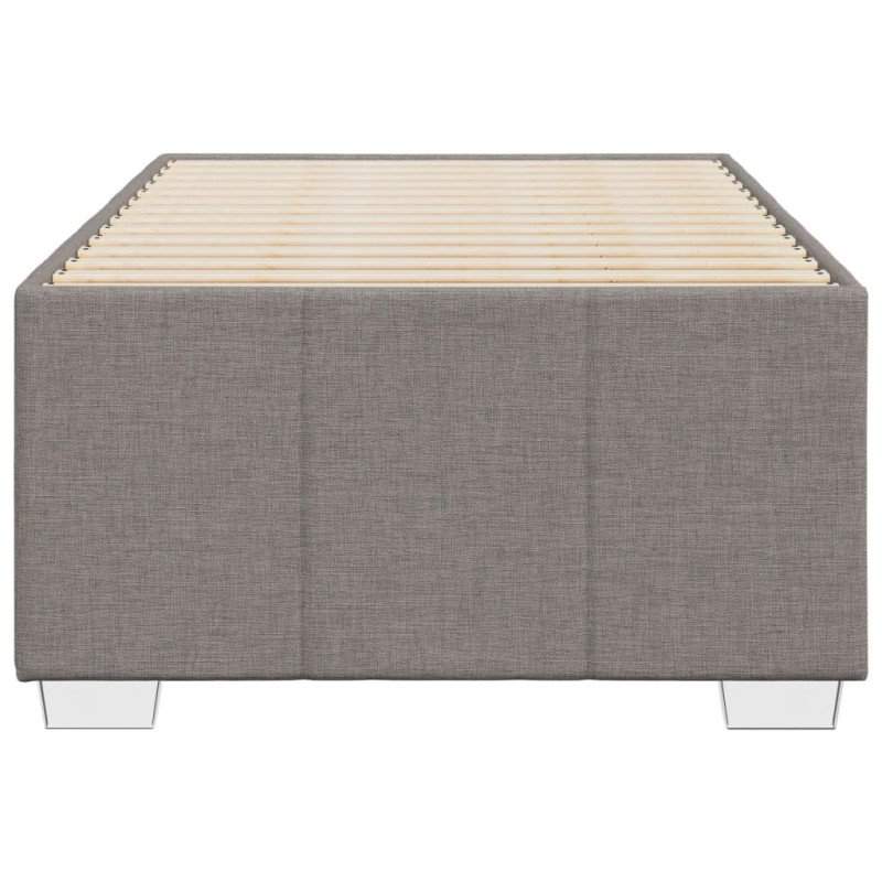 Rama łóżka bez materaca, taupe, 100x200 cm, obita tkaniną